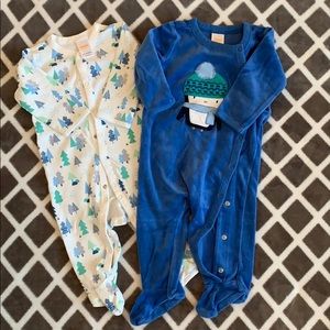 Gymboree Winter Themed Pajamas with Footies